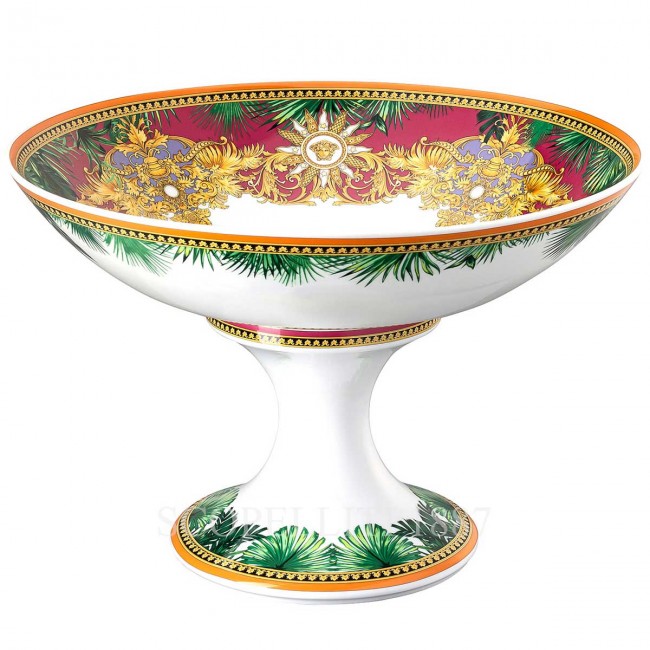 베르사체 볼 on Foot 35 cm Jungle Animalier Versace Bowl on Foot 35 cm Jungle Animalier 02527