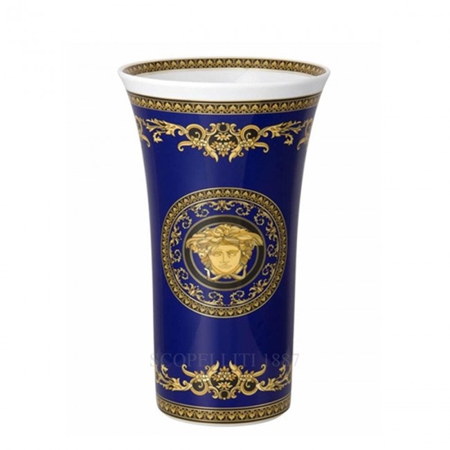 베르사체 메두사 블루 화병 꽃병 26 cm by 로젠탈 Versace Medusa Blue Vase 26 cm by Rosenthal 02389