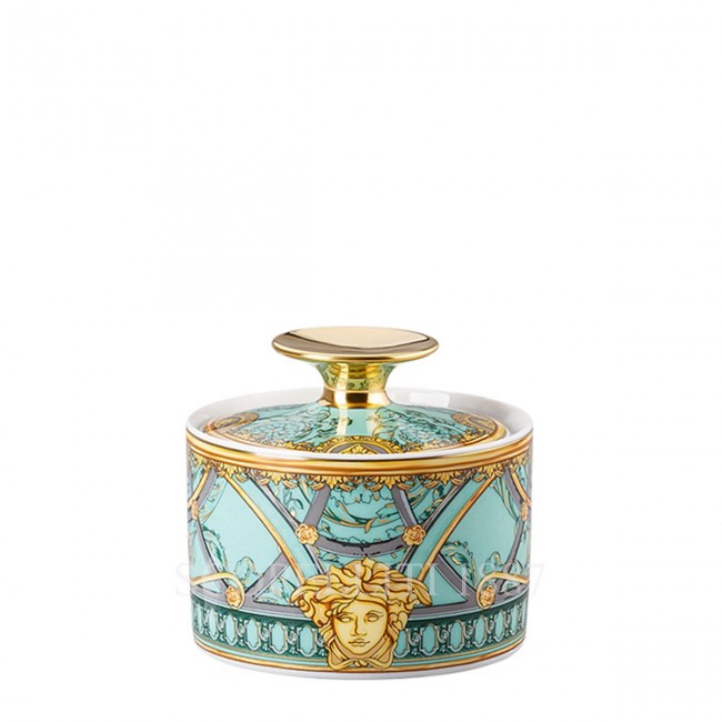 베르사체 Sugar 볼 Scala del Palazzo 그린 Versace Sugar Bowl Scala del Palazzo Green 02229