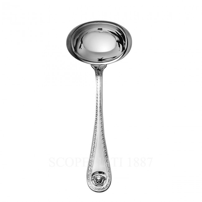 베르사체 Sauce 국자 메두사 커트러리 실버 접시 Versace Sauce Ladle Medusa Cutlery Silver Plated 02203