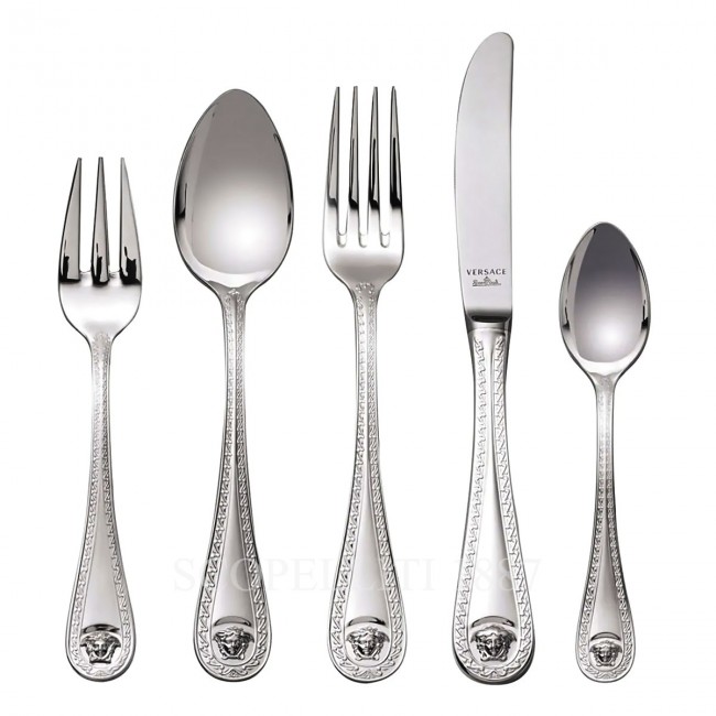 베르사체 30 pcs Gift Set 메두사 커트러리 실버 접시D Versace 30 pcs Gift Set Medusa Cutlery Silver Plated 02177