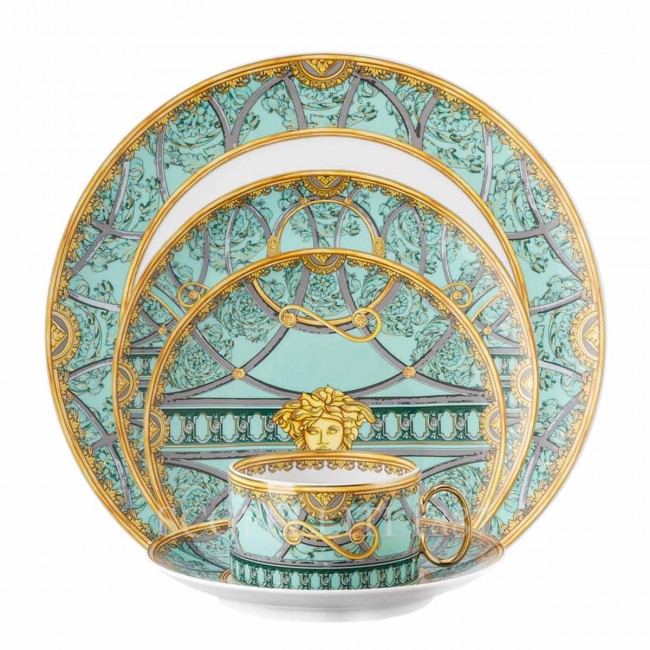 베르사체 라 스칼라 del Palazzo 그린 5 피스 P레이스 Setting Versace La Scala del Palazzo green 5 Piece place Setting 02171