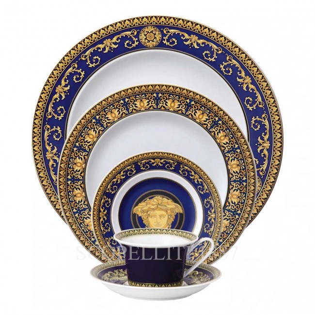 베르사체 메두사 블루 5 피스 P레이스 Setting Versace Medusa Blue 5 Piece Place Setting 02170