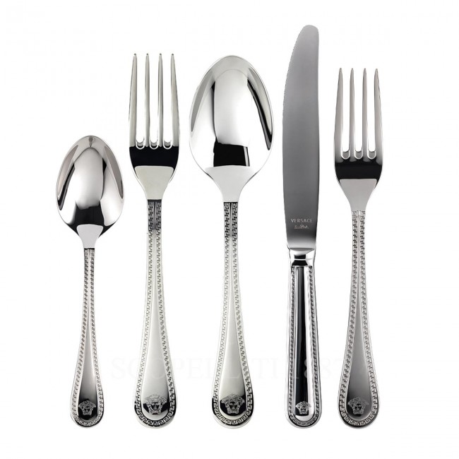베르사체 5 피스 P레이스 Setting Greca 커트러리 Versace 5 Piece Place Setting Greca Cutlery 02169