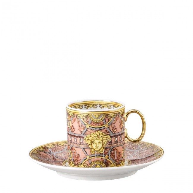 베르사체 Espresso 컵앤소서 Scala del Palazzo 로즈 Versace Espresso Cup and Saucer Scala del Palazzo Rose 02163