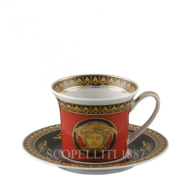 베르사체 Espresso 컵앤소서 Short 메두사 Red Versace Espresso Cup and Saucer Short Medusa Red 02152
