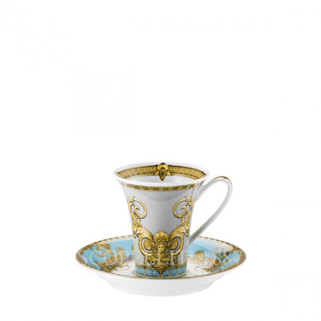 베르사체 Espresso 컵앤소서 Prestige Gala Bleu Versace Espresso Cup and Saucer Prestige Gala Bleu 02145