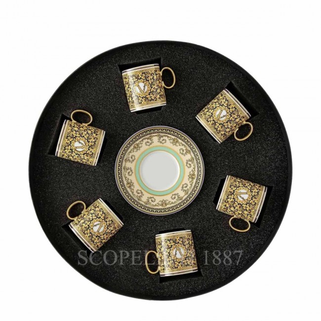 베르사체 6 에스프레소 컵S and 소서 Gift Set Barocco Mosaic Versace 6 Espresso Cups and Saucers Gift Set Barocco Mosaic 02129
