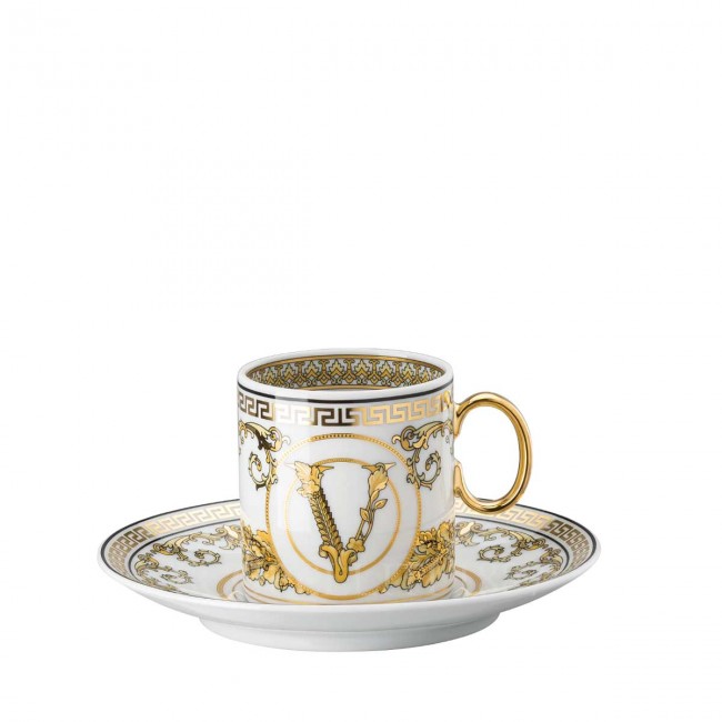 베르사체 Espresso 컵앤소서 Virtus Gala 화이트 Versace Espresso Cup and Saucer Virtus Gala White 02128