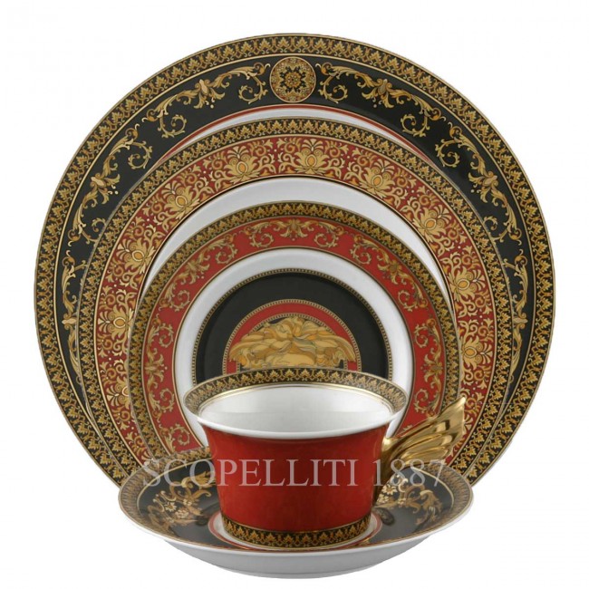 베르사체 메두사 Red 5 피스 P레이스 Setting Versace Medusa Red 5 Piece Place Setting 02090