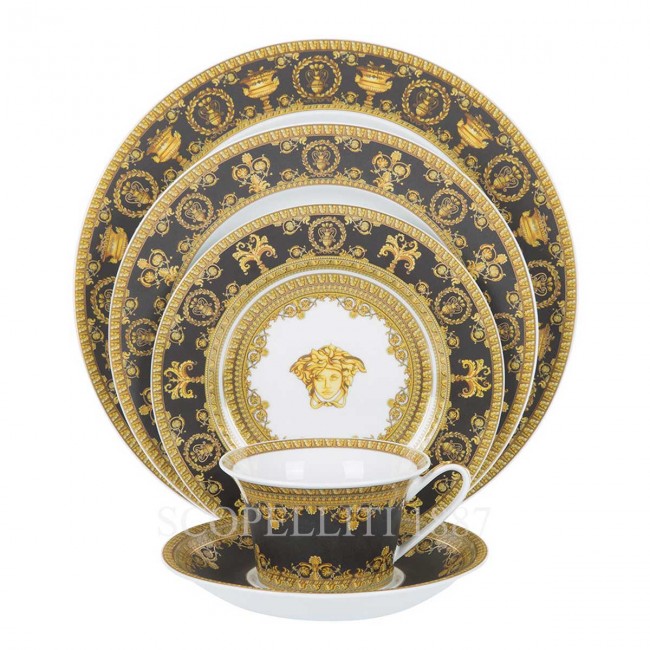 베르사체 I love Baroque 블랙 5 피스 P레이스 Setting Versace I love Baroque black 5 Piece Place Setting 02088