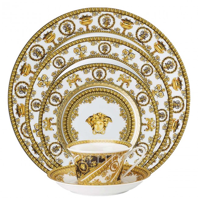 베르사체 I love Baroque 화이트 5 피스 P레이스 Setting Versace I love Baroque white 5 Piece Place Setting 02087