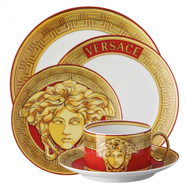 베르사체 New 메두사 Amplified 골든 Coin 5 피스 P레이스 Setting Versace New Medusa Amplified Golden Coin 5 Piece place Setting 02083