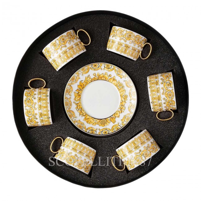 베르사체 Gift Set of 6 Tea Cups and 소서 메두사 Rhapsody Versace Gift Set of 6 Tea Cups and Saucers Medusa Rhapsody 02070