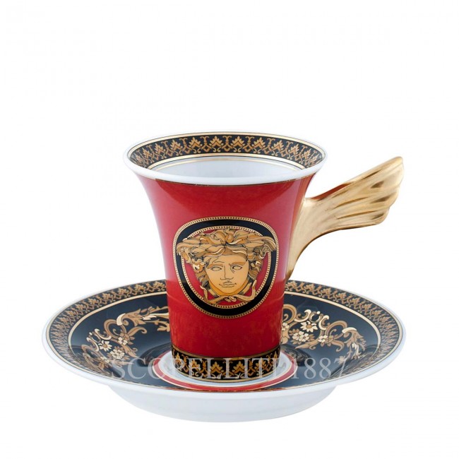 베르사체 Coffee 컵앤소서 메두사 Red Versace Coffee Cup and Saucer Medusa Red 02025