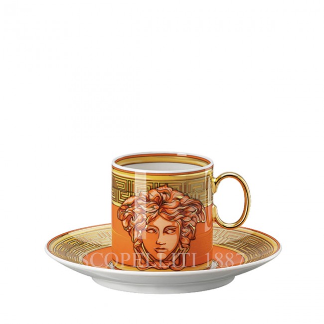 베르사체 커피잔 메두사 Amplified 오렌지 Coin Versace Coffee Cup Medusa Amplified Orange Coin 02008