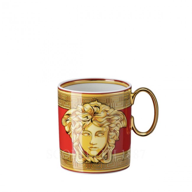 베르사체 머그 with Handle 메두사 Amplified 골든 Coin Versace Mug with Handle Medusa Amplified Golden Coin 01963