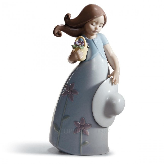 LLADROE Little Violet 포셀린 Figurine LladrOE Little Violet Porcelain Figurine 01901