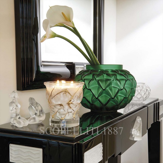 LALIQUE Languedoc 화병 꽃병 그린 Lalique Languedoc Vase Green 01810