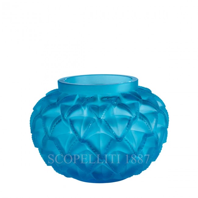 LALIQUE New Languedoc 화병 꽃병 Into the 블루 Lalique New Languedoc Vase Into the Blue 01788