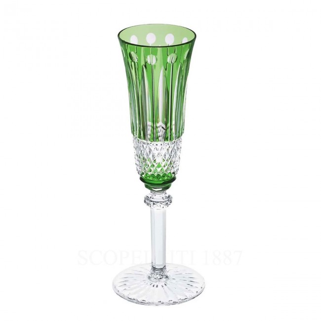 SAINT LOUIS Tommy 샴페인 Flute 그린 Saint Louis Saint Louis Tommy Champagne Flute Green 01742