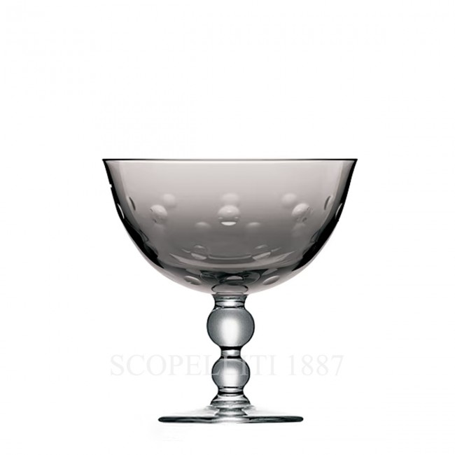 SAINT LOUIS Footed Cup Bubbles Grey Flannel Saint Louis Saint Louis Footed Cup Bubbles Grey Flannel 01709