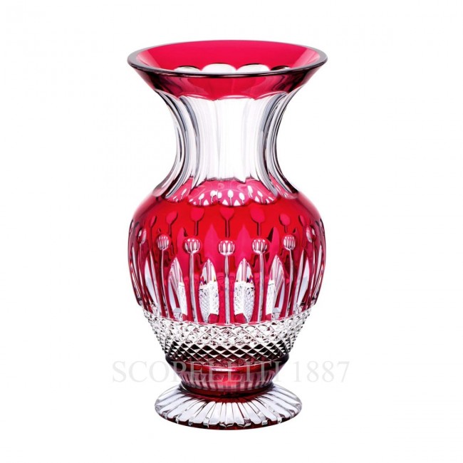 SAINT LOUIS Tommy Red 크리스탈 화병 꽃병 Saint Louis Tommy Red Crystal Vase 01674