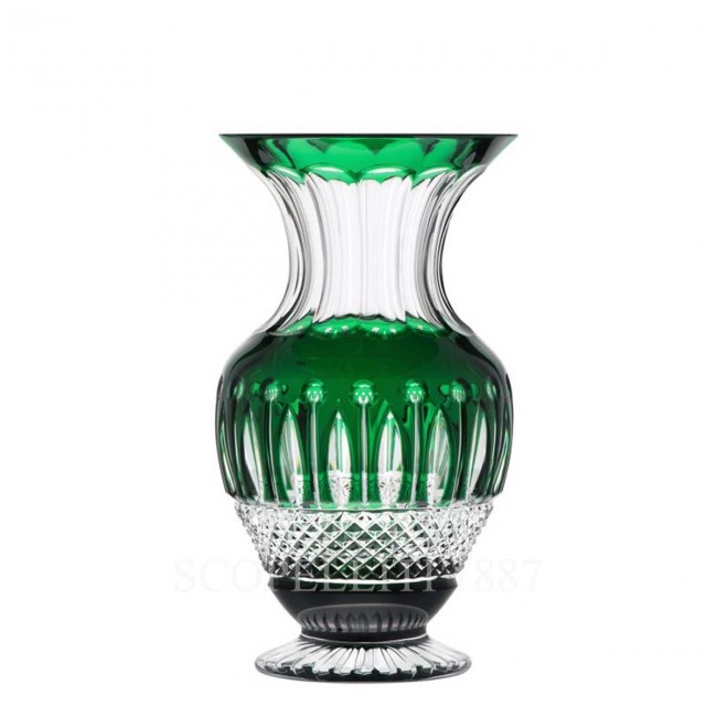 SAINT LOUIS Tommy 크리스탈 화병 꽃병 그린 Saint Louis Saint Louis Tommy Crystal Vase Green 01670