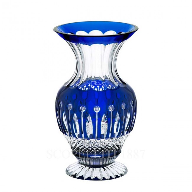 SAINT LOUIS Tommy 크리스탈 화병 꽃병 블루 Saint Louis Saint Louis Tommy Crystal Vase Blue 01661