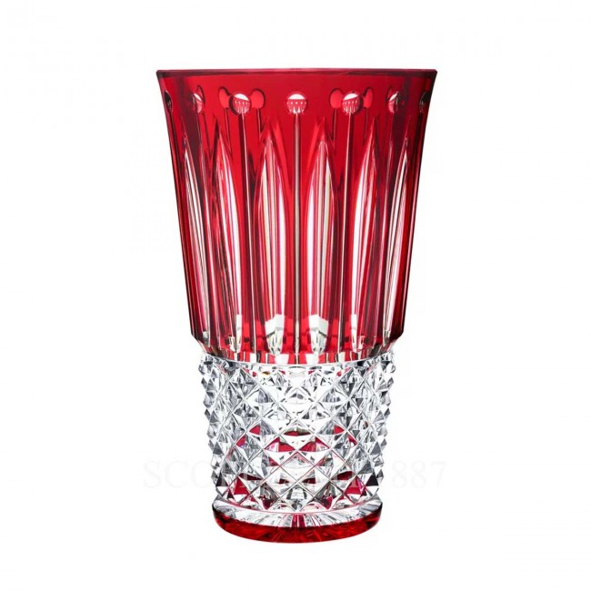 SAINT LOUIS Tommyssimo 크리스탈 화병 꽃병 Red Saint Louis Saint Louis Tommyssimo Crystal Vase Red 01660