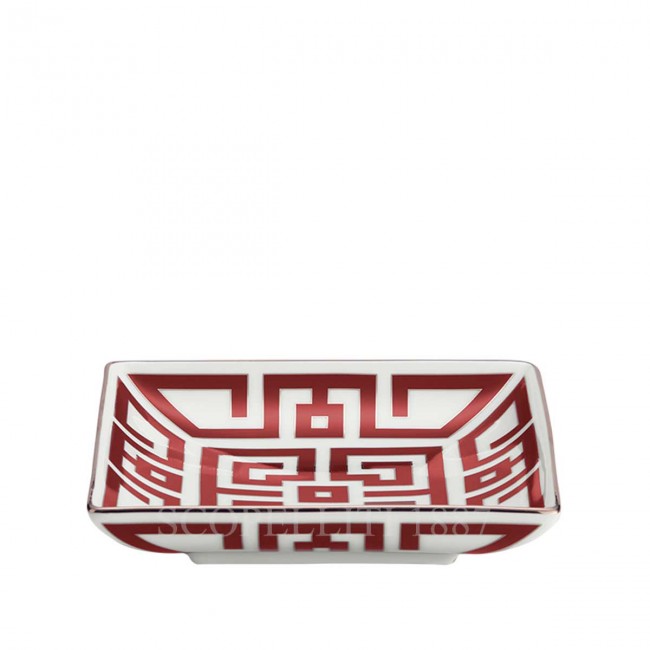 GINORI 1735 사각 스퀘어 볼 Labirinto Red Ginori 1735 Square Bowl Labirinto Red 01600