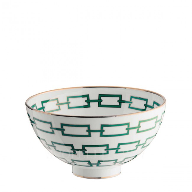 GINORI 1735 Ginori Gio Ponti 볼 Catene 그린 Ginori 1735 Ginori Gio Ponti Bowl Catene Green 01599