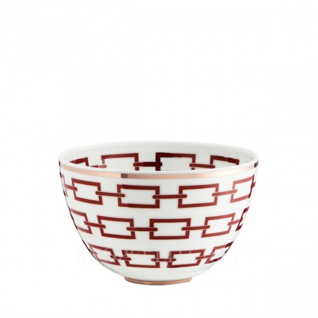 GINORI 1735 Ginori High 볼 Catene Red Ginori 1735 Ginori High Bowl Catene Red 01594