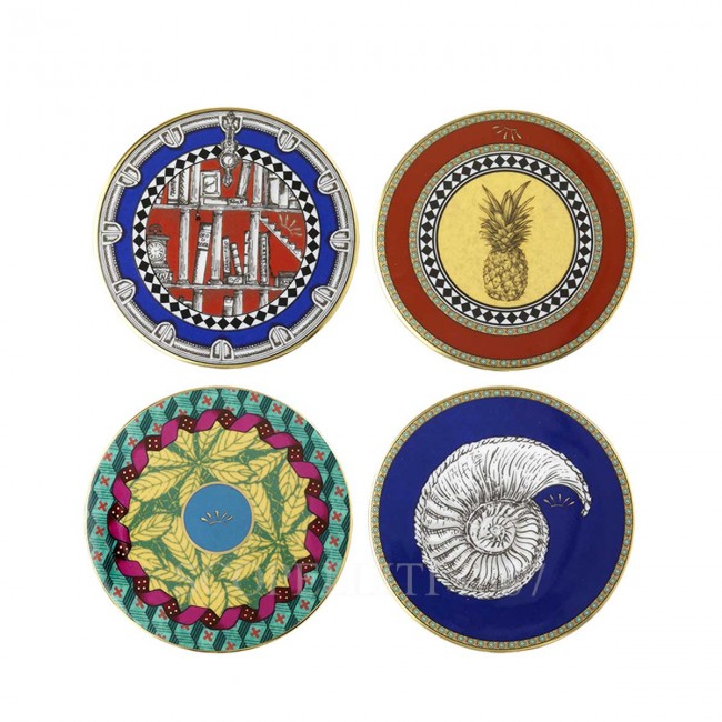 GINORI 1735 Ginori 토템 Set of 4 컵받침 Ginori 1735 Ginori Totem Set of 4 Coasters 01563