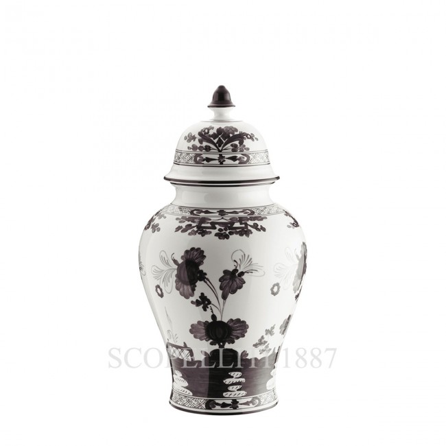 GINORI 1735 Potiche Small 화병 꽃병 With 커버 오리엔트E Italiano Albus Ginori 1735 Potiche Small Vase With Cover Oriente Italiano Albus 01512