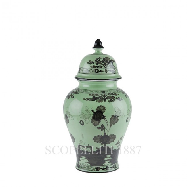 GINORI 1735 Potiche Small 화병 꽃병 With 커버 오리엔트E Italiano Bario Ginori 1735 Potiche Small Vase With Cover Oriente Italiano Bario 01492
