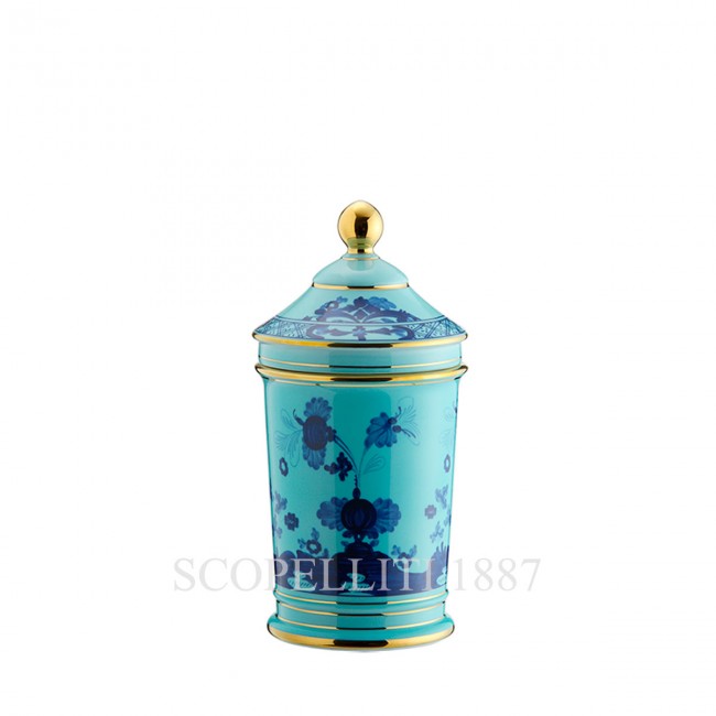 GINORI 1735 Pharmacy 화병 꽃병 With Lid 오리엔트E Italiano Iris Ginori 1735 Pharmacy Vase With Lid Oriente Italiano Iris 01463