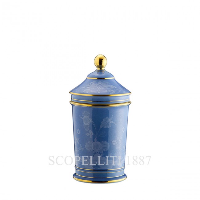 GINORI 1735 Pharmacy 화병 꽃병 With Lid 오리엔트E Italiano Pervinca Ginori 1735 Pharmacy Vase With Lid Oriente Italiano Pervinca 01458