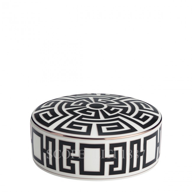 GINORI 1735 Round Box With 커버 Labirinto 블랙 Ginori 1735 Round Box With Cover Labirinto Black 01431