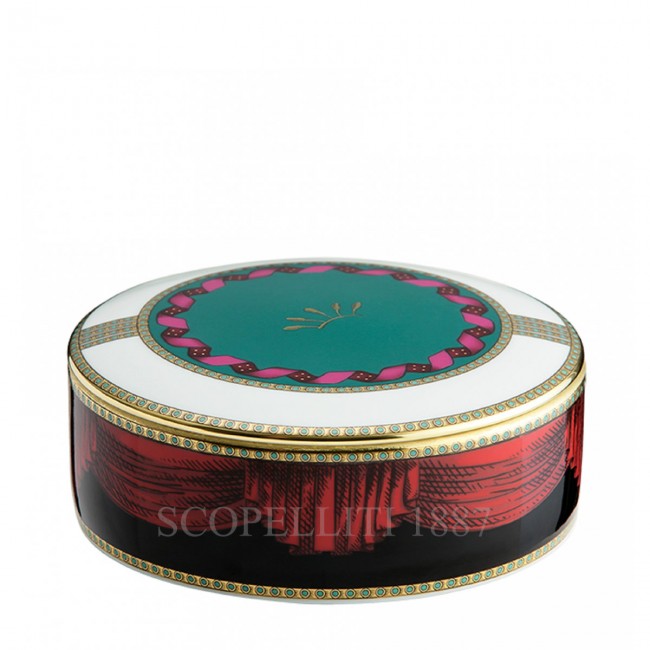 GINORI 1735 Ginori 토템 코끼리 Round Box with 커버 Ginori 1735 Ginori Totem Elephant Round Box with Cover 01428
