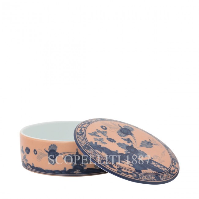 GINORI 1735 Round Box With Lid 오리엔트E Italiano Cipria Ginori 1735 Round Box With Lid Oriente Italiano Cipria 01420