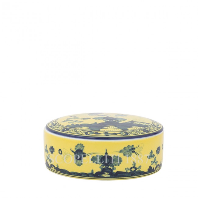 GINORI 1735 Round Box With Lid 오리엔트E Italiano Citrino Ginori 1735 Round Box With Lid Oriente Italiano Citrino 01419