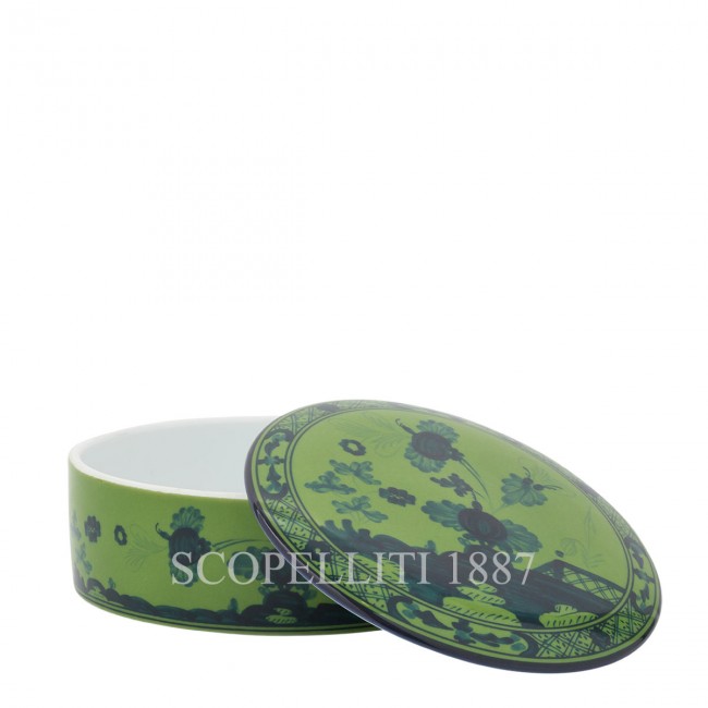 GINORI 1735 Round Box With Lid 오리엔트E Italiano Malachite Ginori 1735 Round Box With Lid Oriente Italiano Malachite 01418
