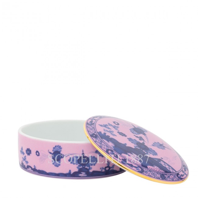 GINORI 1735 Round Box With Lid 오리엔트E Italiano Azalea Ginori 1735 Round Box With Lid Oriente Italiano Azalea 01416