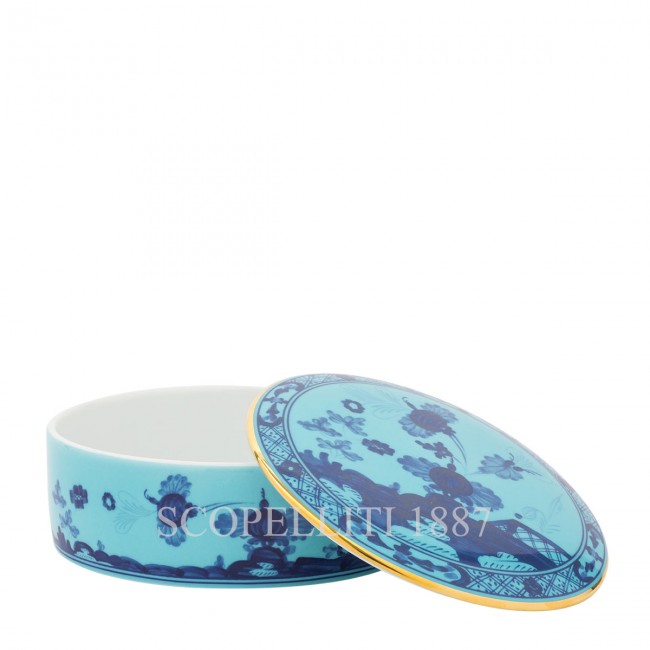 GINORI 1735 Round Box With Lid 오리엔트E Italiano Iris Ginori 1735 Round Box With Lid Oriente Italiano Iris 01415