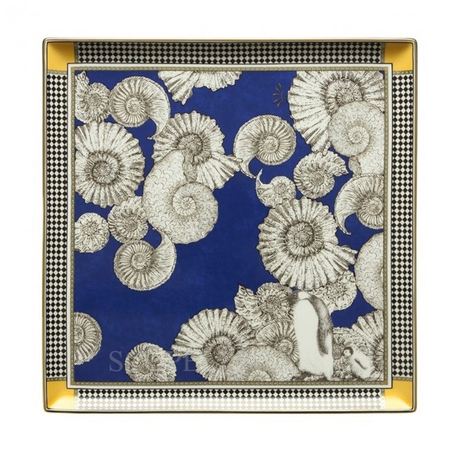 GINORI 1735 Ginori 토템 Penguin 사각 스퀘어D Valet 트레이 Ginori 1735 Ginori Totem Penguin Squared Valet Tray 01404
