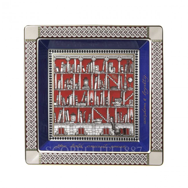 GINORI 1735 Ginori 토템 Rat 사각 스퀘어D Valet 트레이 Customizable Ginori 1735 Ginori Totem Rat Squared Valet Tray Customizable 01397