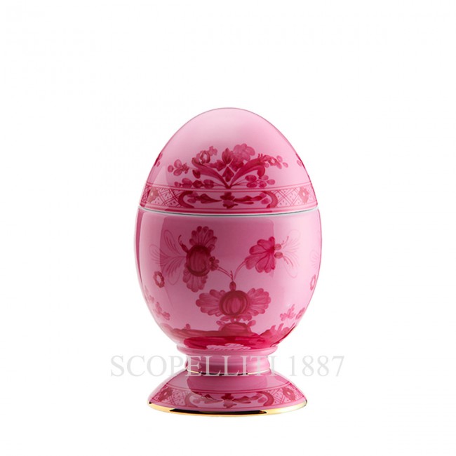 GINORI 1735 라지 커버ED 에그 오리엔트E Italiano Porpora Ginori 1735 Large Covered Egg Oriente Italiano Porpora 01344