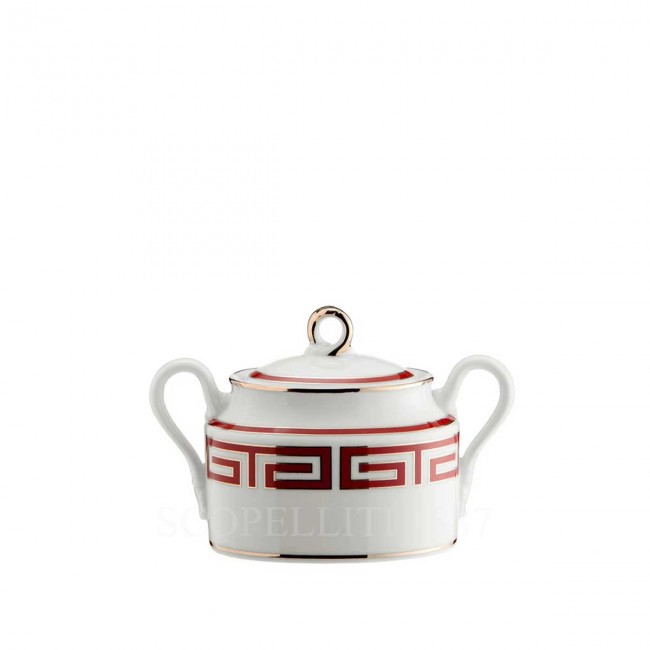 GINORI 1735 Sugar 볼 Labirinto Red Ginori 1735 Sugar Bowl Labirinto Red 01320