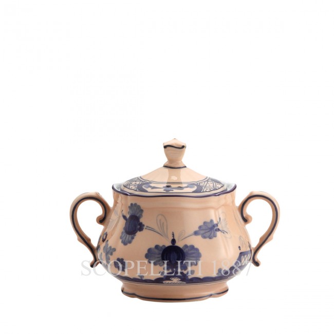 GINORI 1735 Sugar 볼 With Lid 오리엔트E Italiano Cipria Ginori 1735 Sugar Bowl With Lid Oriente Italiano Cipria 01315